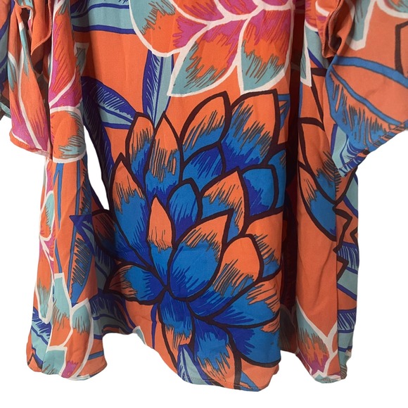 NWT Parker Desert Rose cold shoulder flutter sleeve with ruffles - XS - Picture 3 of 7